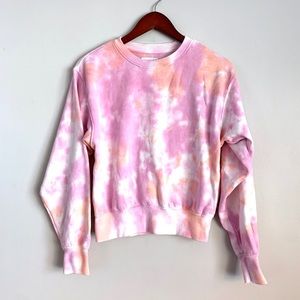 Reflex Tie Dye Pink Coral Crewneck Soft Sweatshirt